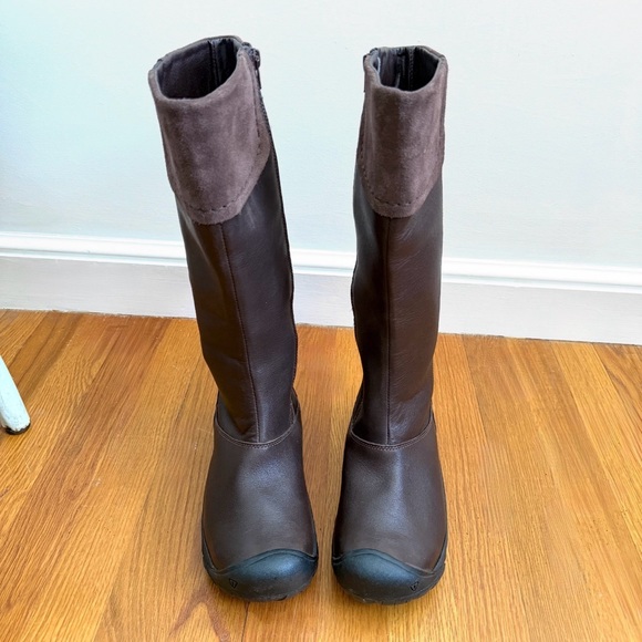 KEEN LAKEN HIGH BOOTS, W8 in Brown Leather - Picture 2 of 8